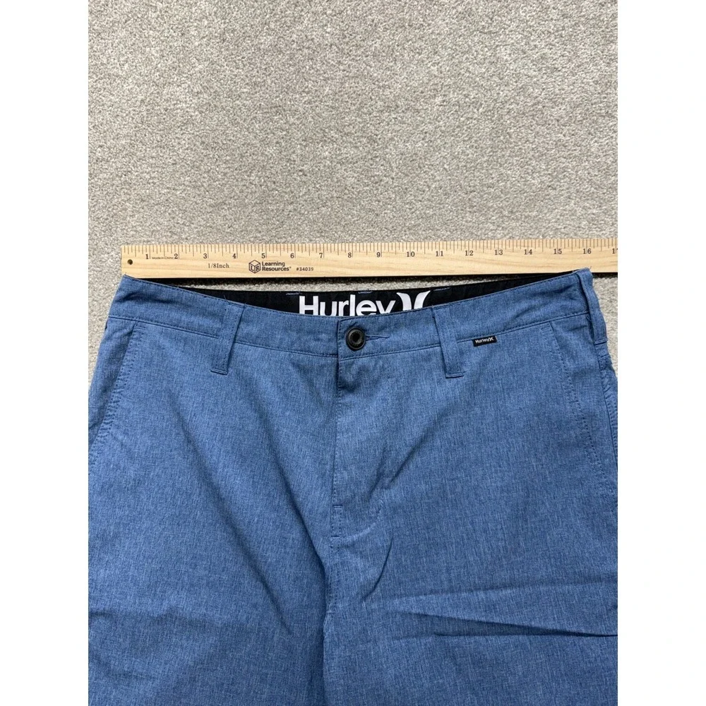 Hurley Phantom Board Shorts Blue Heathered Elastic Waist Mens 30‎